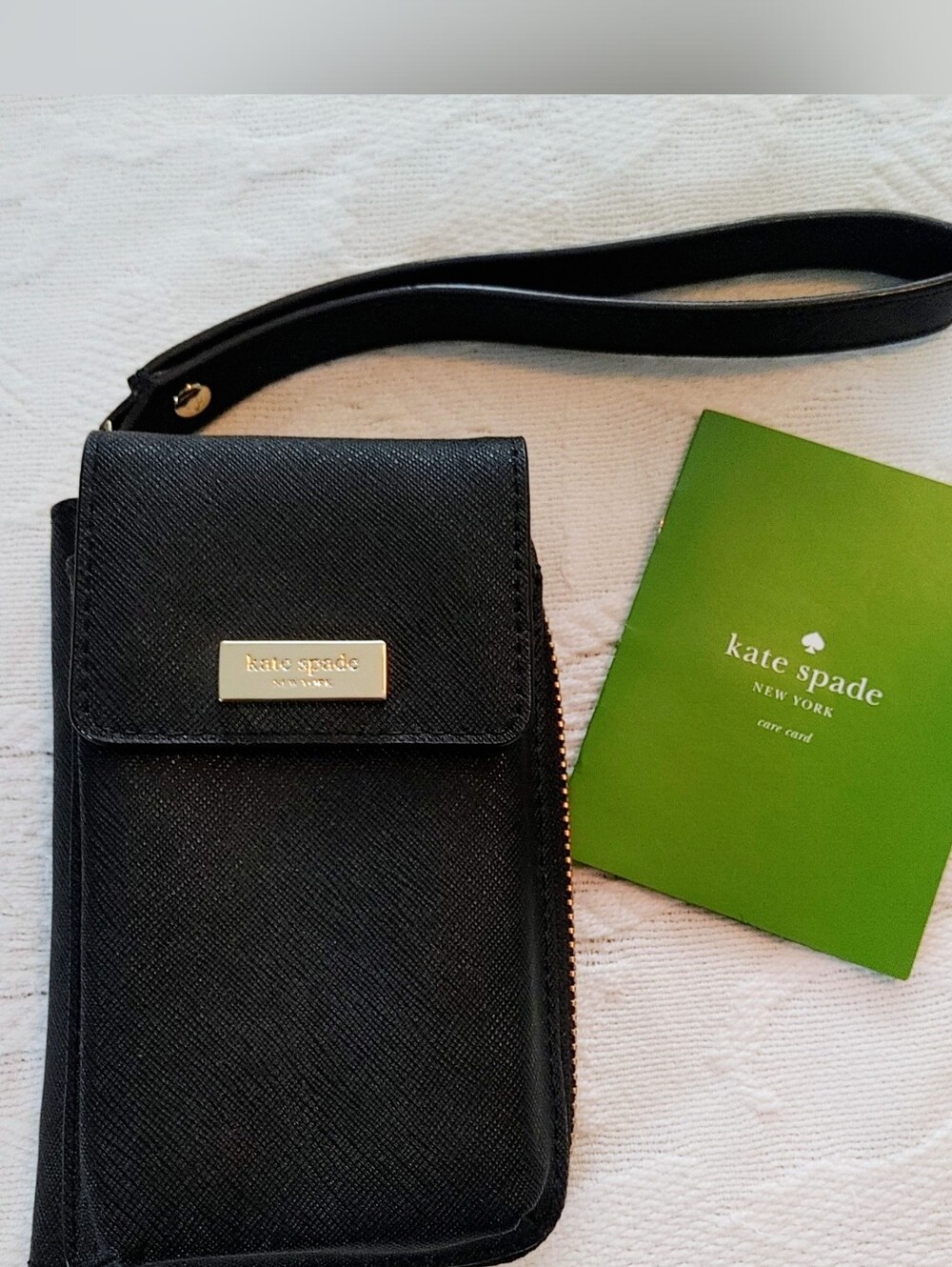 Kate Spade Black Wristlet Phone Card Case